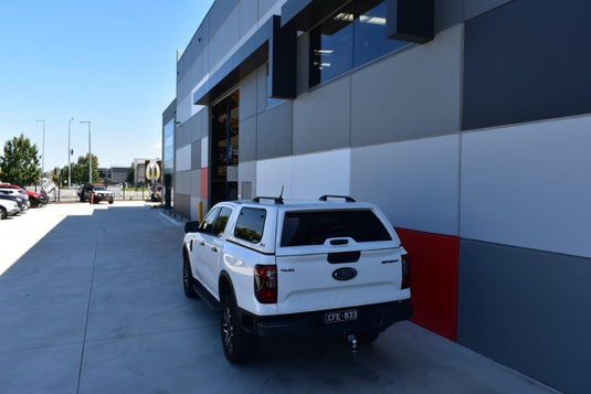 MT2 Fiberglass Canopy Ford Ranger 2012 - 2022 With Lift Up Windows - Aluminium Piranha Off Road