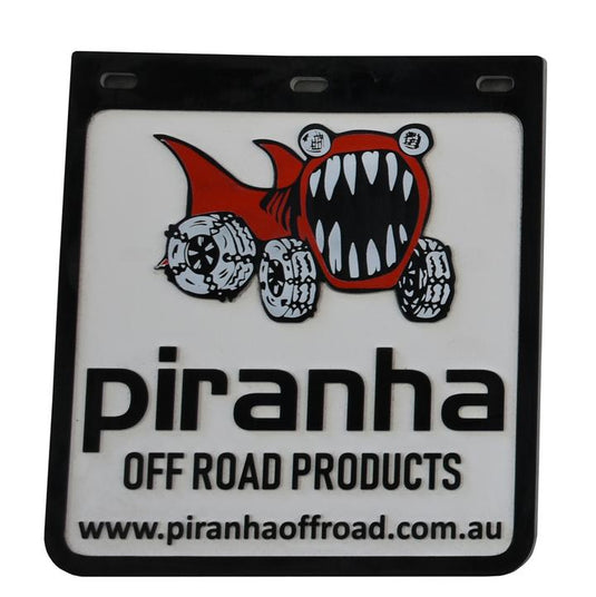 Mudflap 230X250MM White - Piranha Piranha Off Road