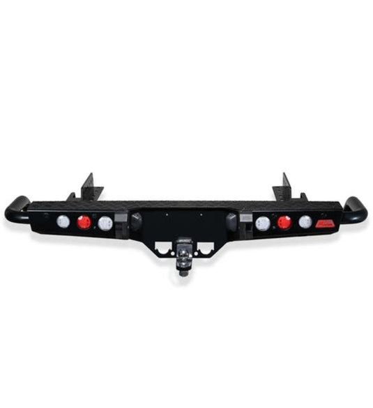 Navara NP300 2015 - Present 022 - 03 Jack Rear Bar with Light kit and Black Step Plate Package MCC