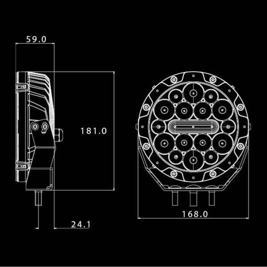 NITRO 80 MAXX LED DRIVING LIGHT - PAIR Piranha Off Road Products