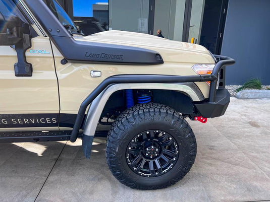 Offroad Animal Rock Sliders with Brush Rails, suitable for Toyota Land Cruiser 79 and 78 Series Dual Cab, 2007 to current Offroad Animal