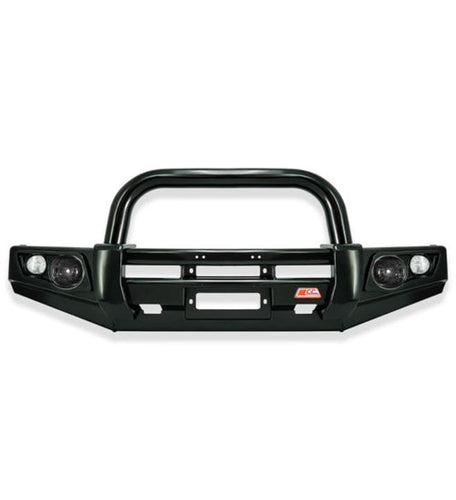 Patrol Y61 2005 - 2012 707 - 01 Falcon Bull Bar Single Black Loop Package (LED Foglight) MCC