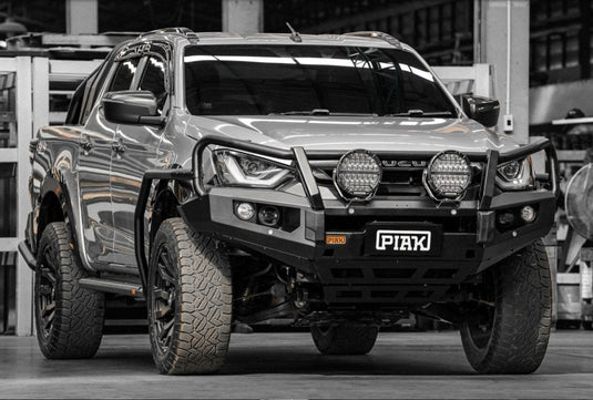 PIAK Elite 3 - Loop Winch Bar Isuzu D - Max 07/2020 - 10/2023 (Black Recovery Points & Bash Plate) Piak