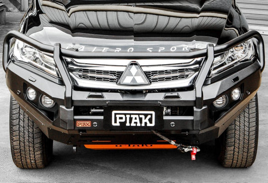 PIAK Elite 3-Loop Winch Bar Mitsubishi Pajero Sport 2016-2020 (Black Recovery Points) Piak