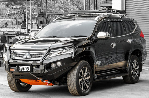 PIAK Elite 3 - Loop Winch Bar Mitsubishi Pajero Sport 2016 - 2020 (Black Recovery Points) Piak