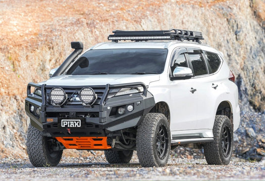 PIAK Elite 3-Loop Winch Bar Mitsubishi Pajero Sport 2020+ (Black & Orange) Piak