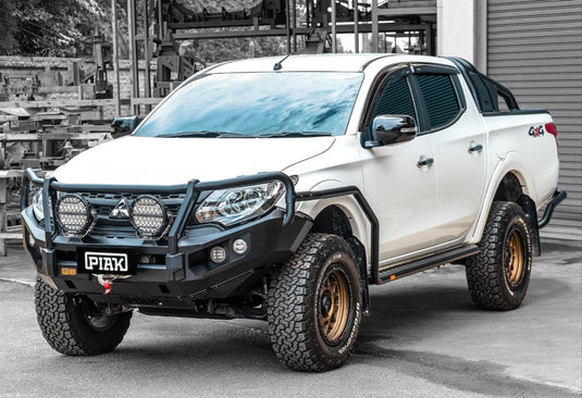 PIAK Elite 3 - Loop Winch Bar Mitsubishi Triton 2015 - 2019 (Black Recovery Points) Piak