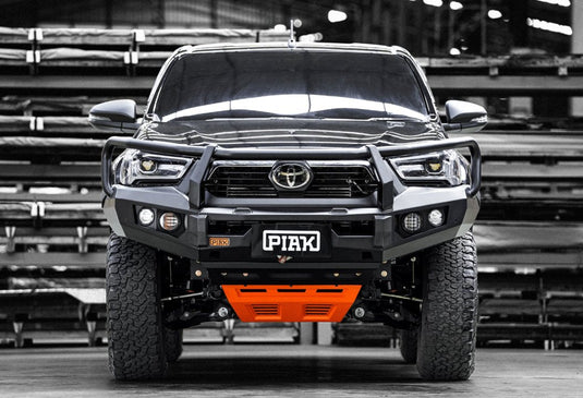 PIAK Elite 3-Loop Winch Bar Toyota Hilux 2020+ (Black & Orange) Piak