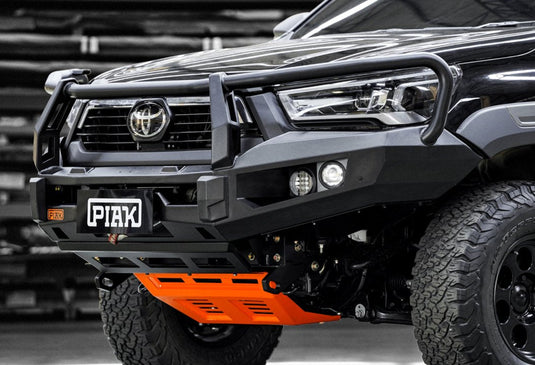 PIAK Elite 3-Loop Winch Bar Toyota Hilux 2020+ (Black & Orange) Piak