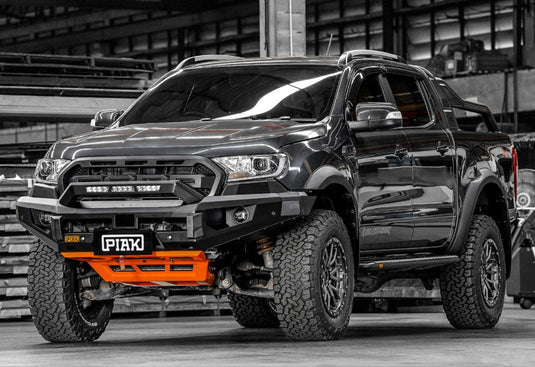 PIAK Elite Non Loop Winch Bar Ford Ranger & Everest 2015-2022 (Black & Orange) Piak
