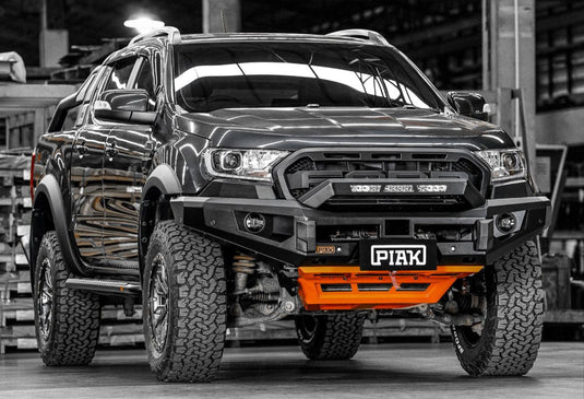PIAK Elite Non Loop Winch Bar Ford Ranger & Everest 2015-2022 (Black & Orange) Piak