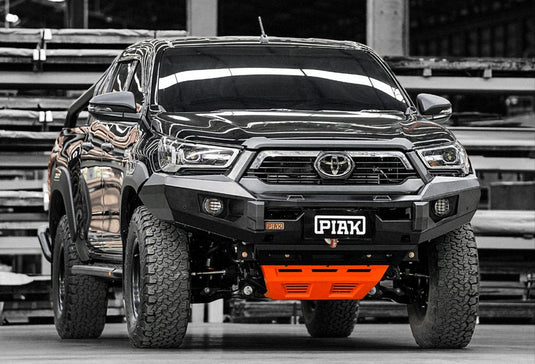 PIAK Elite Non Loop Winch Bar Toyota Hilux 2020+ (Black & Orange) Piak