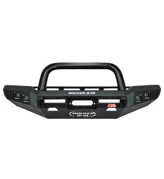 Prado 150 facelift 2017 - 2024 078 - 01SQSBL Rocker Bull Bar Single Sand Black Loop Package MCC