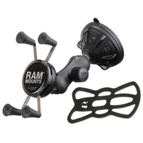 RAP - B - 166 - 2 - UN7U RAM Composite Twist - Lock - Suction Cup Mount with Universal X - Grip Cell Phone Cradle Ram Mounts