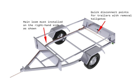 Rect Trailer Lamp Complete Kit 10-30V Blister Piranha Off Road Products
