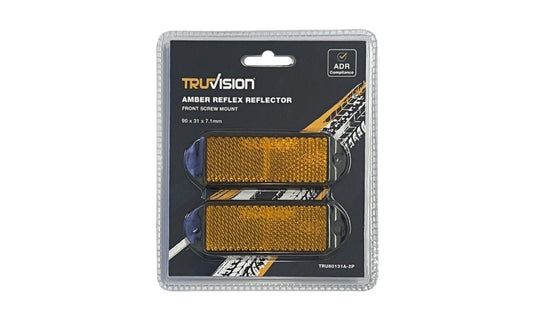 Reflex Reflector (Amber) 90X31 Screw 2Pk Truvision
