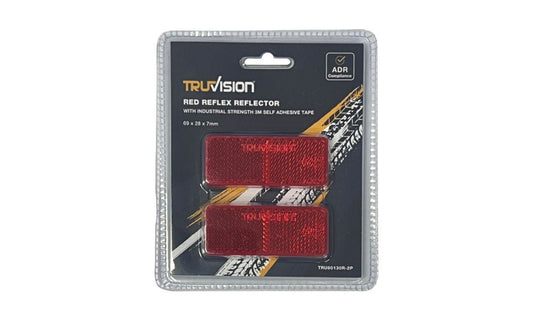 Reflex Reflector (Red) 69X28 3M Tape 2Pk Truvision