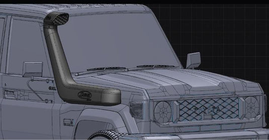 Safari ARMAX Snorkel to suit Toyota LandCruiser 70 Series MY24 Facelift 08/2023on 2.8L 4CYL Turbo Diesel (1GD - FTV Engine) Safari