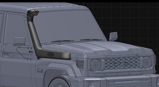 Safari V - Spec Snorkel to suit Toyota LandCruiser 70 Series MY24 Facelift 08/2023on 2.8L 4CYL Turbo Diesel (1GD - FTV Engine) Safari