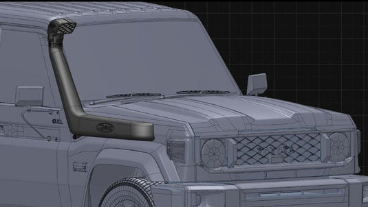 Safari V - Spec Snorkel to suit Toyota LandCruiser 70 Series MY24 Facelift 08/2023on 4.5L V8 Turbo Diesel (1VD - FTV Engine) Safari