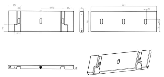 Slimline Headboard Water Tank 43L With Metal Tap Piranha Off Road