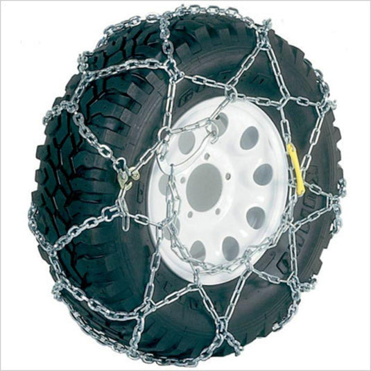 Snow & Mud Chains Diamond Pattern - Size 128 - Square Section - Pair Piranha Off Road