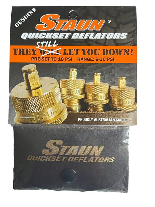 Staun Quickset Tyre Deflators 4 Pack | Piranha Off Road | SCV6-QS Staun