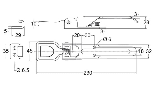 Toggle Fastener + Hook S/S TI McNaughtans Australia