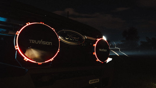 Tru Vision 9" LED Driving Light Kit - Best Value with Harness & Covers Truvision