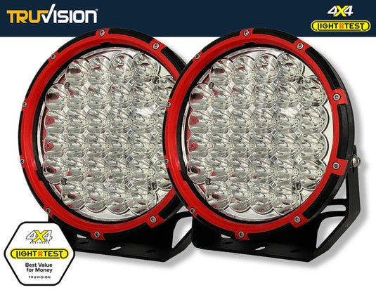 Tru Vision 9" LED Driving Light Kit – Best Value with Harness & Covers Truvision