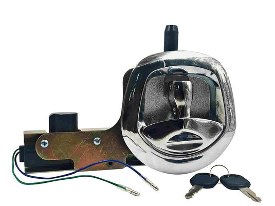Whale Tail Compression Lock Chrome – Central locking Kit – 12 - 24v – Including Actuator Cover Piranha Off Road