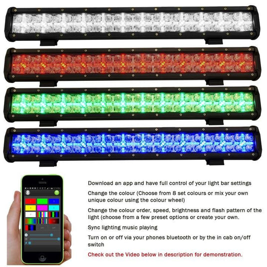23 Inch Color Change Light Bar - 72 Watt AP LED