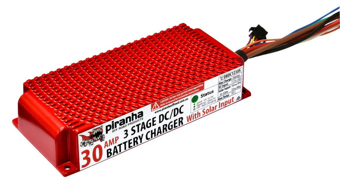 Piranha DC-DC 30 Amp Battery Charger With Solar Input Piranha Off Road