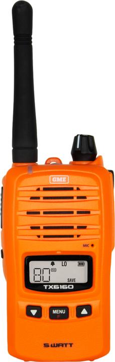 GME 5/1 Watt IP67 UHF CB Handheld Radio - Blaze Orange GME