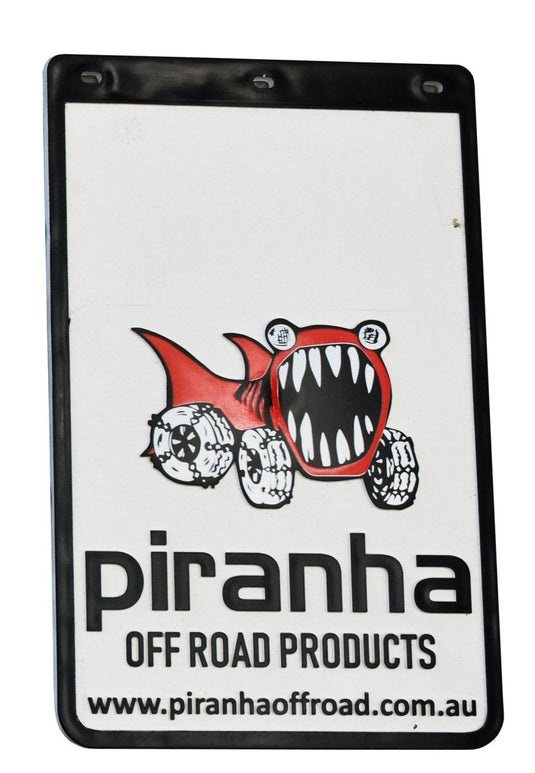 Mudflap 232mm x 355mm White - Piranha Piranha Off Road