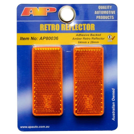 Reflector Amber 64X28 3M Tape Twin Pac AP LED